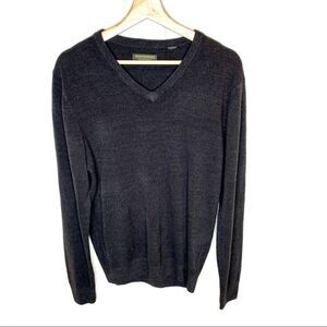 John Bartlett consensus charcoal v neck sweater